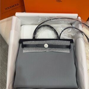Hermès Gray and Black Handbag